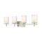 Z-Lite Grayson Vanity, 4-Light, 31 In.W x 5.75 In.L x 8.5 In.H, Brushed Nickel/Clear + Etched Opal 1949-4V-BN - alternate 1